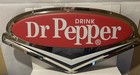 Dr Pepper Chrome Sign Featuring Iconic Chevron Logo - Unique -   New   