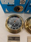 Vintage Vdo Marine Brass Alarm Clock And Barometer  Germany 