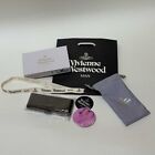 Vivienne Westwood Cigarette Case Metal Slim Black Silver Orb Tabacco Case New