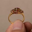 3ct Round Natural Ruby Diamond Anniversary wedding Ring 14k Yellow Gold Size 6