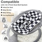 Dilimi Infant Car Seat Insert  Baby Head Support Black Checkered 