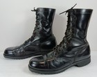 Vintage Combat Boots Mens 10 5 R Jungle Genesco Leather   Canvas Black Military 