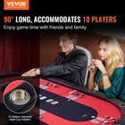 Vevor 10 Player Oval Foldable Poker Table Casino Blackjack Texa Holdem Table 90 