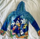 Nwot Sonic The Hedgehog Nylon Hoodie Sweatshirt Size S