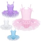 Toddler Girls Ballet Leotard Skirt Tutu Dress Gymnastics Ballerina Dance Costume