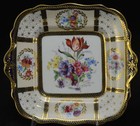 Pair Of Antique Paragon 8902 Queen Mary Hand Painted 10 Inch Square Plates 1913