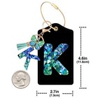 Initial Luggage Tag For Suitcase  Crystal Letter With Tassel Butterfly Keycha   