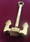 5  Vintage Brass Danforth Ships Boat Anchor Paperweight Or Door Knocker