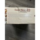 Emile Henry Crown Bread Baker Lin Ceramic 8 Cavity Round 12 Inch Made In France