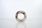 An Altered Buff Colour Opaque Jade  bi  Disc With A Box