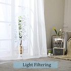 Set Of 2 White Sheer Curtains 84  Long - 42 w X 84 l - Set Of 2