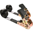 Heavy Duty Ratchet Tie Down Straps 1in X 7ft No Hooks Weather Resistant Bungee