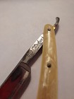 Antique Dubl Duck Chipped Ice Goldedge Straight Razor
