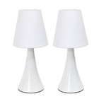 Mini Touch Table Lamp Set 2 Pack Fabric Shade Electric Dimmer Bedroom Lighting