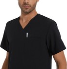 Medical Scrubs Set For Men Jogger Pants Top V-neck Nursing Uniform With Pockets
