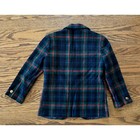 Imp Originals Vintage Kids Plaid Blazer Jacket Navy Green Red Size 7 Gold Button
