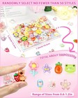 Fiveizero 100pcs Cute Slime Charms Bulk Set     Kawaii Flatback Resin Charms For