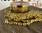 Open Face Brass Compass W  27  Chain  Polished Finish  Pocket Style  Necklace