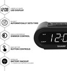 Digital Alarm With Accuset - Automatic Smart Clock  Never Needs Setting  Led