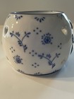 Delftware Twinkle Porcelain Cobalt Blue Tulip Candle Motif Vintage Open Hearts