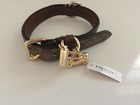 Nwt Coach Rare Crossgain Signature Dog Collar Small Bone Tag Khaki  26175