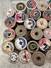 Lot Of 50 vintage Wooden Spools Asst Sewing Thread Various Colors Brands Sizes