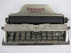 Bennett Typewriter With Case Antique Used For Repair restoration