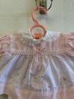 Vintage 80s Cradle Togs Baby Girl Dress Bloomers 0-3m Grandma Loves Me Pink