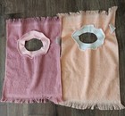 Vintage Handmade Kitchen Towel Terry Cloth Toddler Baby Bibs Lot Of 2