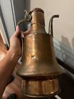 Persian Brass Copper Tea water Kettle Antique Authentic 13 1 2    X 7 1 2    Patina