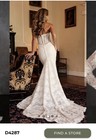 Nwt Essense Of Australia D4287 Chantilly Lace Column Wedding Dress Size 16
