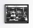 1958 Women Riding The New York Subway  Brooklyn  Vintage Photo Reprint