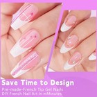 Long Coffin Nail Tips  120pcs Pink Clear Full Cover Nail Tips Pink Long Coffin