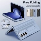 For Samsung Galaxy Z Fold 6 5 4 Hinge Screen Protector Leather Stand Case  s Pen