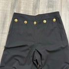 La Fayette 148 High Rise Wide Leg Pants Sz 10 Black Wool Blend Side Zip Trouser