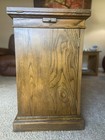 Vintage Henredon Artefacts Oak Rolling Bar Cart Flip Top Mcm Expanded 80    Server