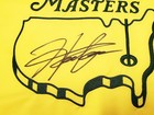 Hideki Matsuyama Signed Yellow 2021 Masters Golf Pin Flag Beckett