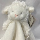 Carters White Lamb Sheep Lovey Plush Baby Security Blanket Pacifier Strap Holder