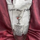 Vintage Glass Cocktail Shaker Cheers In Many Languages Old Drink Recipes No Lid