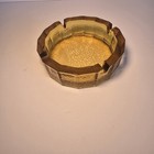 Vintage Mid Century Blenko Honey Amber Gold Ashtray Nice 