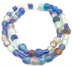 Ghana African Mixed Handmade Recycled Glass Trade Beads- 17732