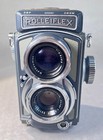 Vtg Rolleiflex Grey Baby Tlr 4x4 Camera Lens Schneider With Case Lens Hood Incl 