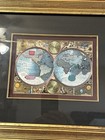 Aq Map -chromolithograph-17th Century    a New And Accvrat Map Of The World 1626   