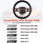 Customized Auto Car Steering Wheel Cover For Dodge Ram 1500 2500 3500  15 5-1   