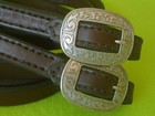 New Allegany Mountain Quality Tooled Brown 7  Split Reins jeremiah Watt Buckles