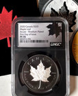 2020 Canada  20 Maple Leaf Rhodium Plat     Incuse  Ngc Pf70 First Day Of Issue