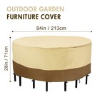 Outdoor Patio Round Furniture Cover Waterproof Windproof Table Chair Set Covers