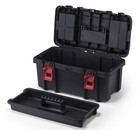 19-inch Toolbox  Plastic Tool And Hardware Storage  Black