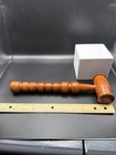 Vintage Good Turning Details Red Tone Solid Wood Judge   s Gavel Approx  11   