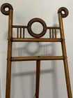 Antique Victorian Bent Oak Wood Artist Art Display Easel Painting Room Decor